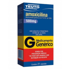 Amoxicilina 500mg com 21 Cápsulas Teuto