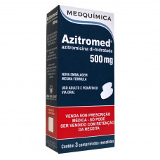 Azitromed 500mg com 3 comprimidos Medquimica