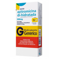 Azitromicina 500mg com 5 comprimidos Pharlab
