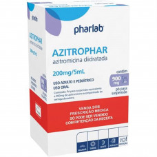 Azitrophar 900mg Frasco com Pó para Suspensão Oral 15ml + Seringa 5ml Pharlab