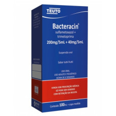 Bacteracin 40mg/ml+8mg/ml Suspensão Oral com 100ml - Teuto